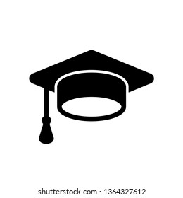 graduation hat icon in trendy flat style 