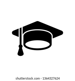 graduation hat icon in trendy flat style 