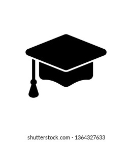 graduation hat icon in trendy flat style 
