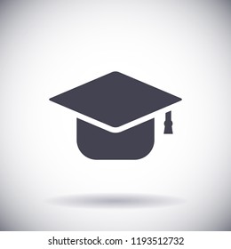 Graduation hat  icon vector 10 EPS