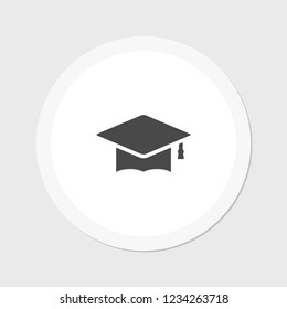Graduation hat  icon vector 10 EPS