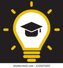 Graduation hat  icon vector 10 EPS