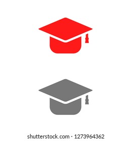 Graduation hat  icon vector 10 EPS