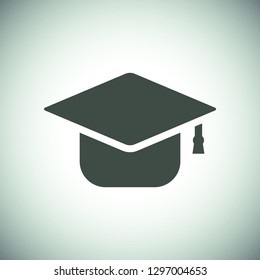Graduation hat  icon vector 10 EPS