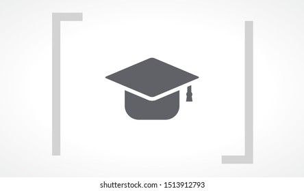 Graduation hat icon vector 10 EPS. lorem ipsum Flat Design JPG