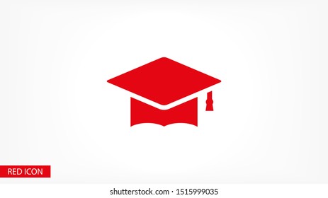 Graduation hat icon vector 10 EPS. lorem ipsum Flat Design JPG