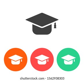 Graduation hat icon vector 10 EPS. lorem ipsum Flat Design JPG