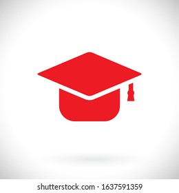 Graduation hat icon vector 10 EPS. lorem ipsum Flat Design JPG