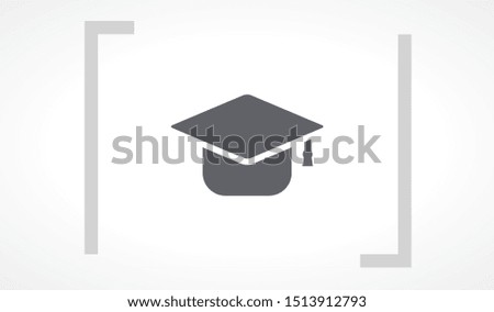 Graduation hat icon vector 10 EPS. lorem ipsum Flat Design JPG