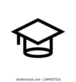 graduation hat icon vector
