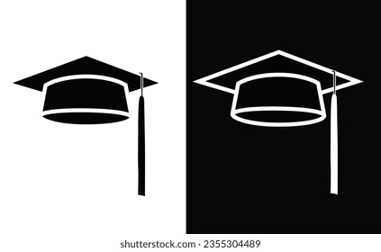 Graduation hat icon vector or graduation cap icon vector illustration. School concept.