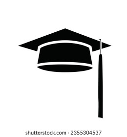 Graduation hat icon vector or graduation cap icon vector illustration. School concept.