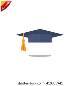 graduation hat icon, vector graduation cap, isolated education hat 