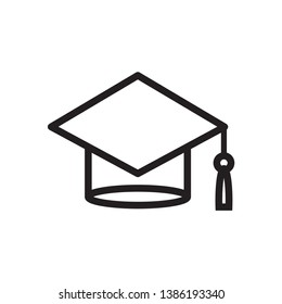 Graduation hat icon vector design template