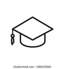 Graduation hat icon vector design template