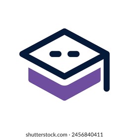 graduation hat icon. vector dual tone icon for your website, mobile, presentation, and logo design.