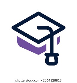 graduation hat icon. vector dual tone icon for your website, mobile, presentation, and logo design.