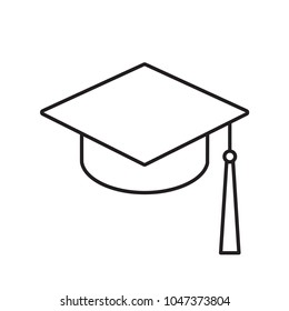 graduation hat icon- vector illustration