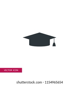 graduation hat icon vector illustration