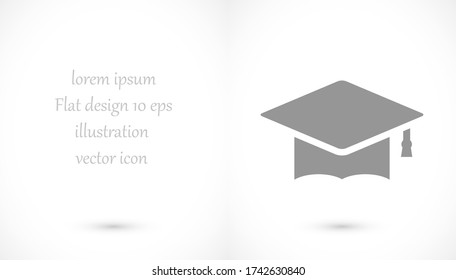 Graduation hat icon . vector Graduation hat . illustration Graduation hat . 10 eps Graduation hat . simple image