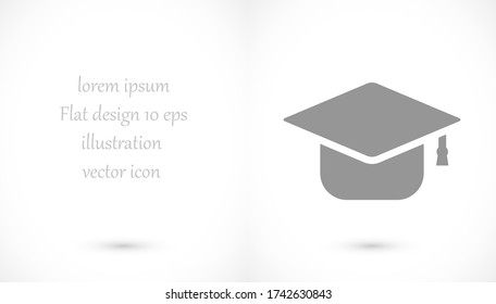 Graduation hat icon . vector Graduation hat . illustration Graduation hat . 10 eps Graduation hat . simple image