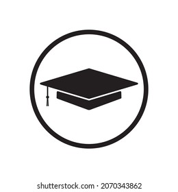 graduation hat icon vector illustration sign