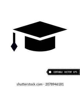 graduación de la plantilla de logotipo de ilustración vectorial de icono en estilo de moda. Idóneo para muchos fines.