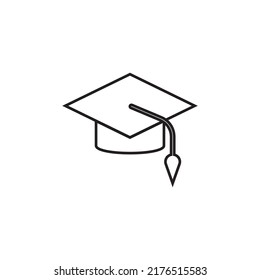 diseño del logotipo de ilustración vectorial de icono de graduación