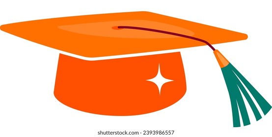 Graduation Hat Icon Vector Illustration