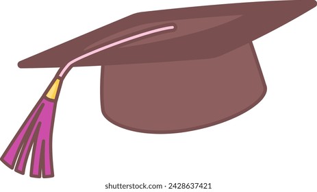 Graduation Hat Icon Vector Illustration