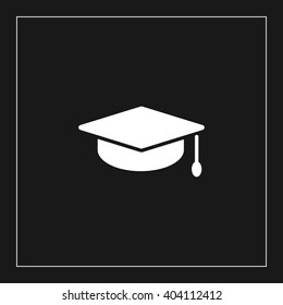 graduation hat icon. graduation hat vector illustration