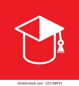 graduation hat Icon Vector Illustration