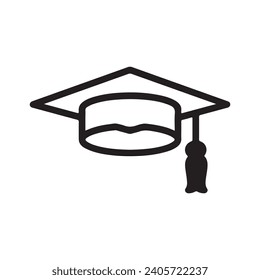 graduation hat icon vector ilustration logo design
