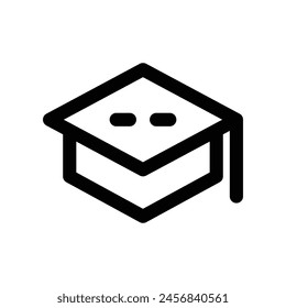 graduation hat icon. vector line icon for your website, mobile, presentation, and logo design.