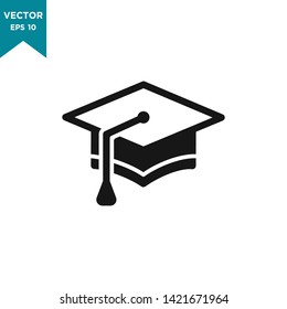 graduation hat icon vector logo template 