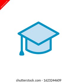 graduation hat icon vector logo template in trendy flat style 