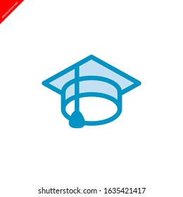 graduation hat icon vector logo template in trendy flat style 