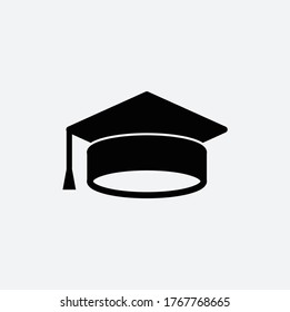 Graduation hat icon vector logo design template