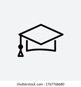 Graduation hat icon vector logo design template