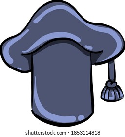 Graduation hat, illustration, vector on white background