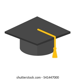 Graduation hat isolated