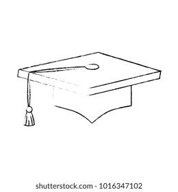 graduation hat isolated icon