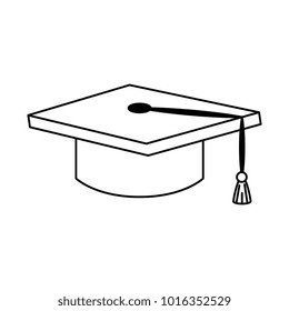 graduation hat isolated icon