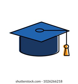 graduation hat isolated icon