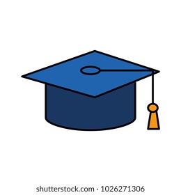 graduation hat isolated icon