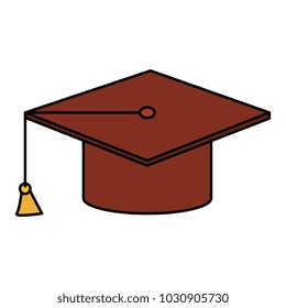 graduation hat isolated icon