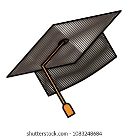 graduation hat isolated icon