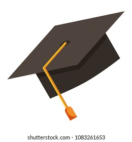 graduation hat isolated icon
