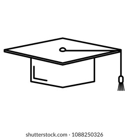 graduation hat isolated icon