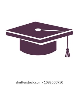 graduation hat isolated icon